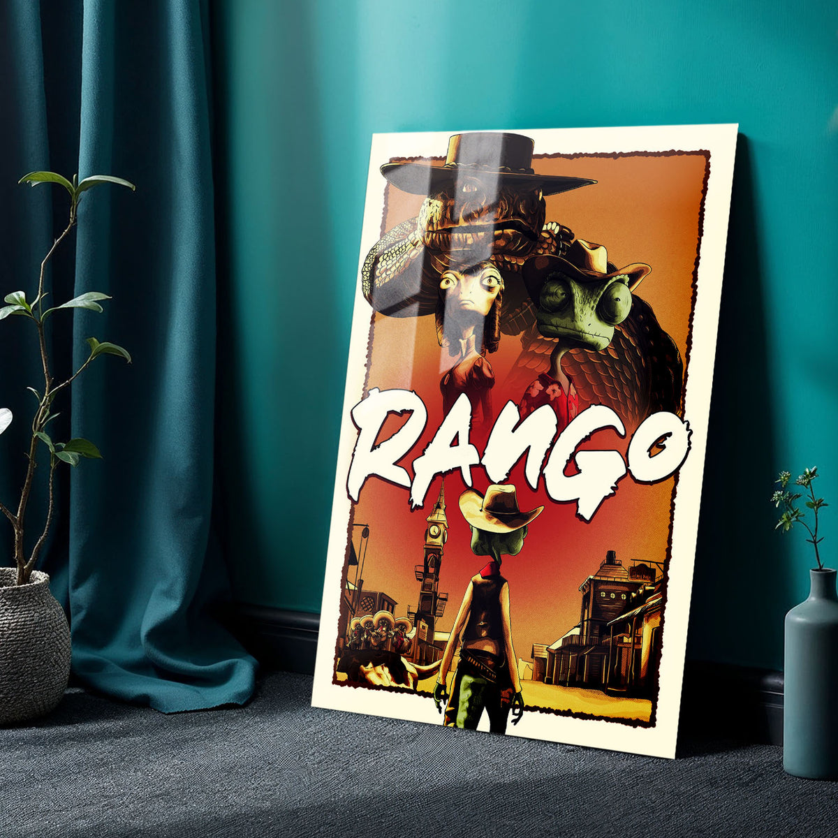 Flex Designs Metal Poster Rango 24 x 36" Home Goods - Movie 2011 Movie Metal Poster