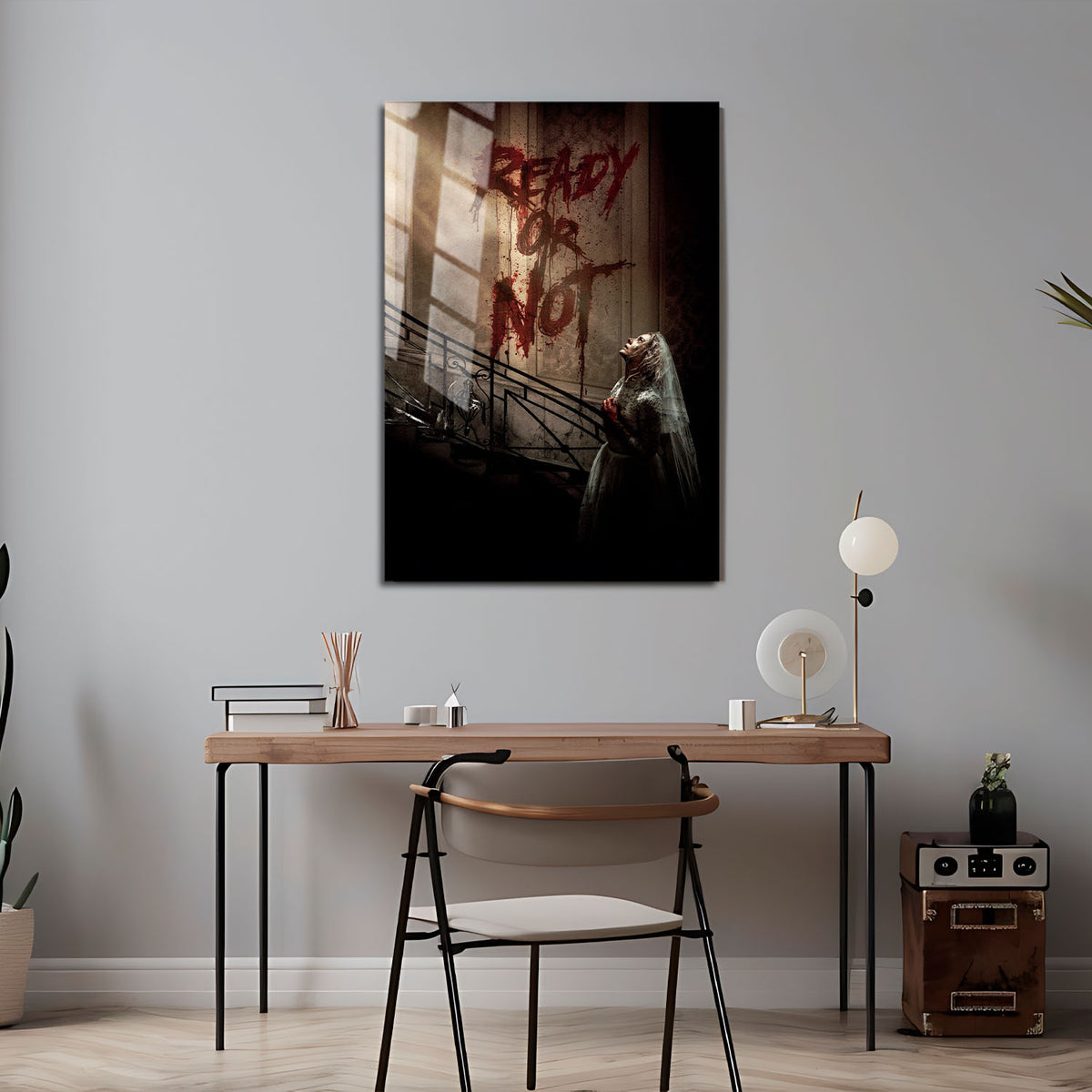 Flex Designs Metal Poster Ready or Not Theatrical 5 x 7" Home Goods - Movie 2019 Movie Metal Poster