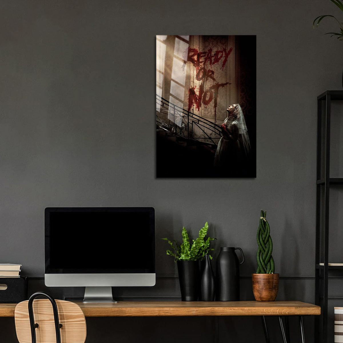Flex Designs Metal Poster Ready or Not Theatrical 24 x 36" Home Goods - Movie 2019 Movie Metal Poster
