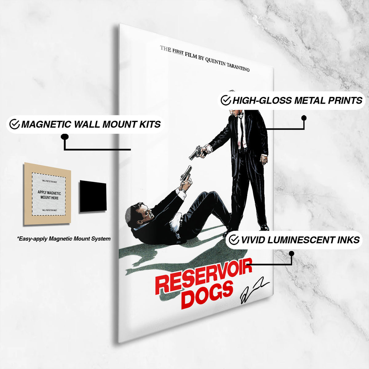 Flex Designs Metal Poster Reservoir Dogs Cinematic 16 x 24" Home Goods - Movie 1992 Movie Metal Poster