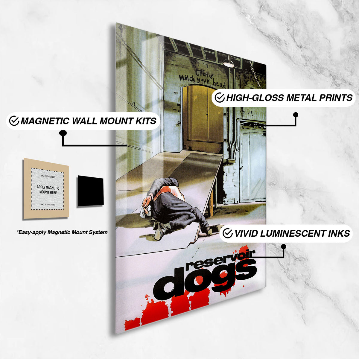 Flex Designs Metal Poster Reservoir Dogs Cartoon 16 x 24" Home Goods - Movie 1992 Movie Metal Poster