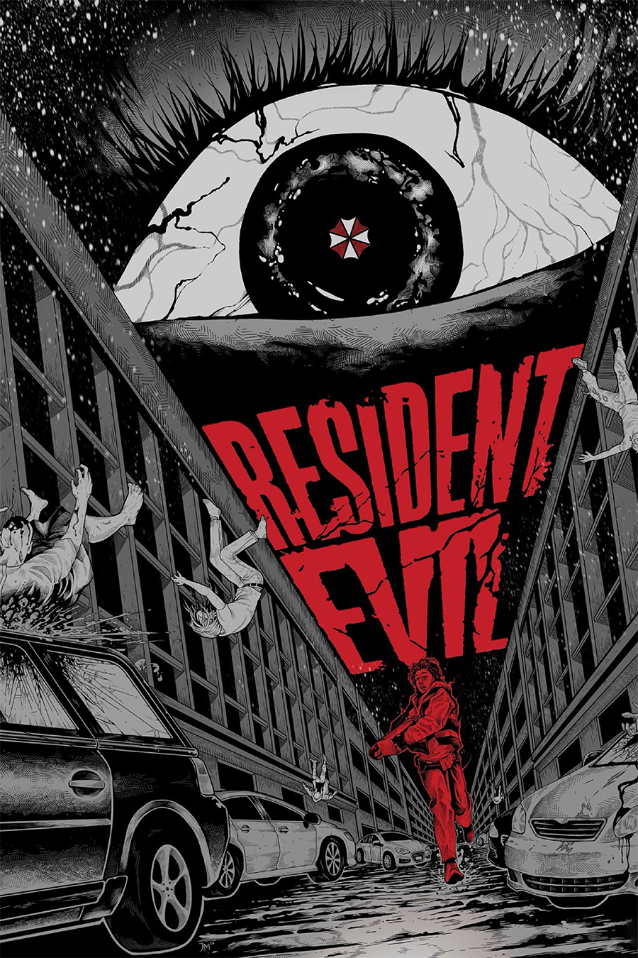 Flex Designs Metal Poster Resident Evil Sketch 11 x 17" Home Goods - Movie 2026 Movie Metal Poster