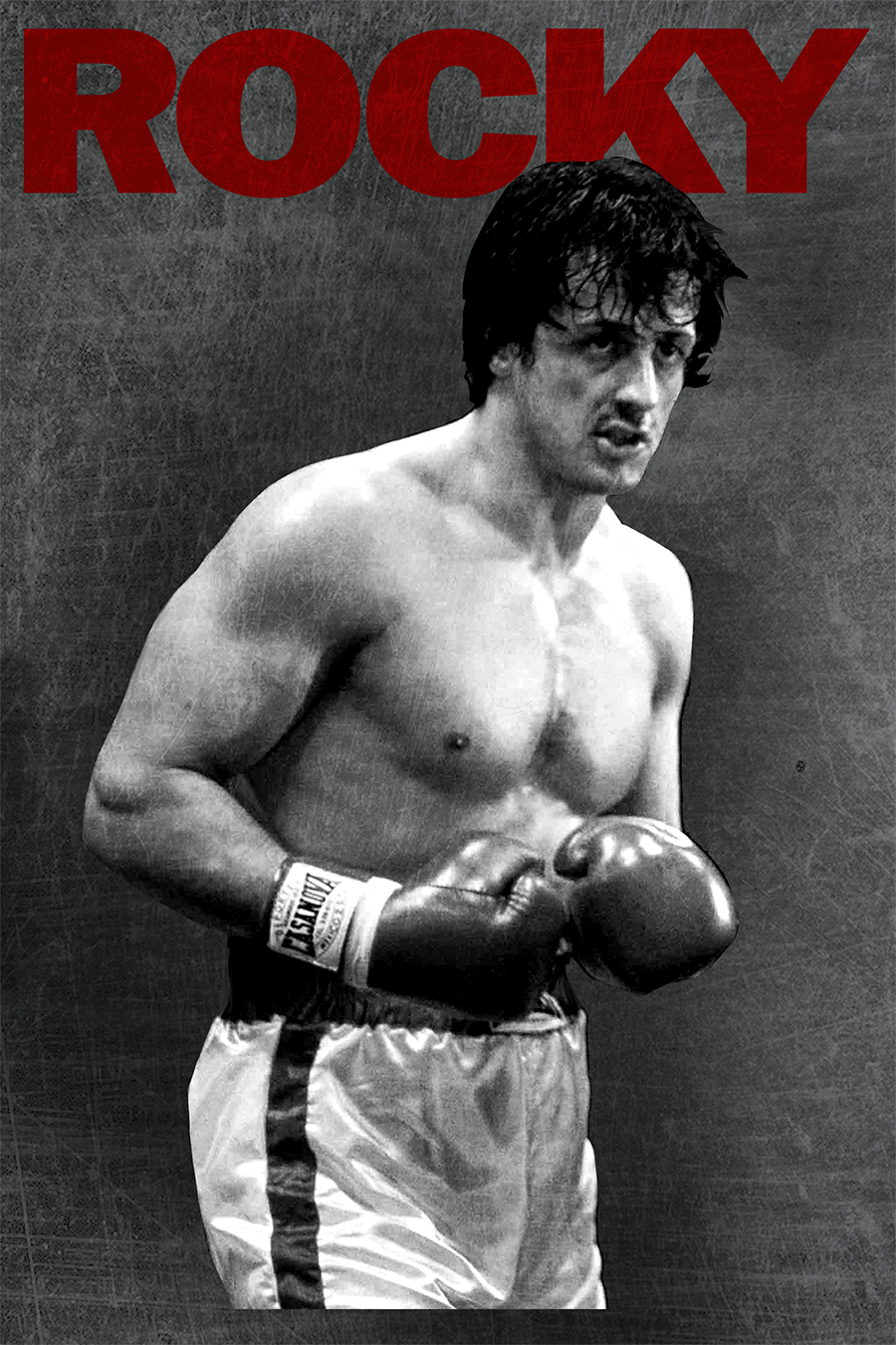 Flex Designs Metal Poster Rocky Alternate 11 x 17" Home Goods - Movie 1976 Movie Metal Poster
