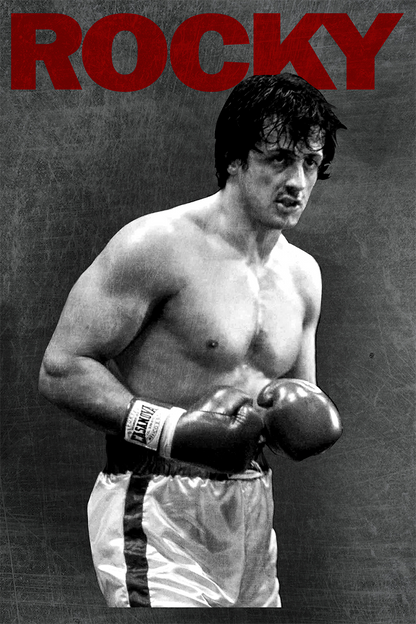 Flex Designs Metal Poster Rocky Alternate 11 x 17" Home Goods - Movie 1976 Movie Metal Poster