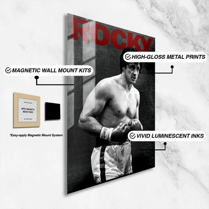 Flex Designs Metal Poster Rocky Alternate 16 x 24" Home Goods - Movie 1976 Movie Metal Poster