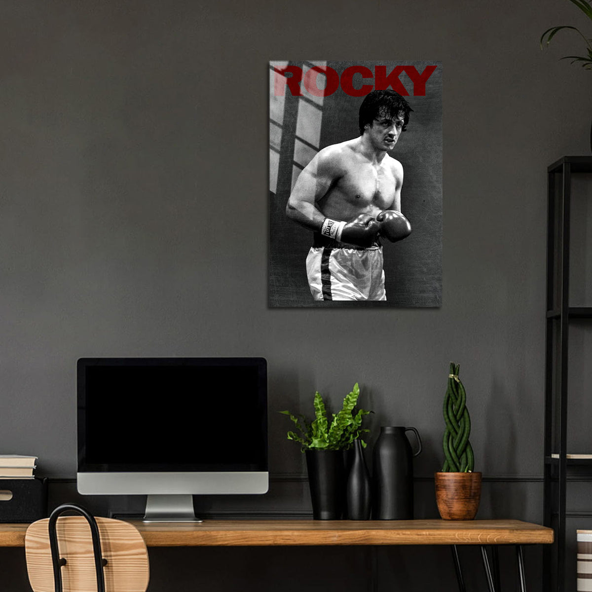 Flex Designs Metal Poster Rocky Alternate 24 x 36" Home Goods - Movie 1976 Movie Metal Poster