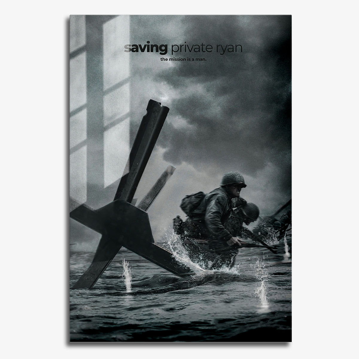 Flex Designs Metal Poster Saving Private Ryan Cinematic 11 x 17" Home Goods - Movie 1998 Movie Metal Poster