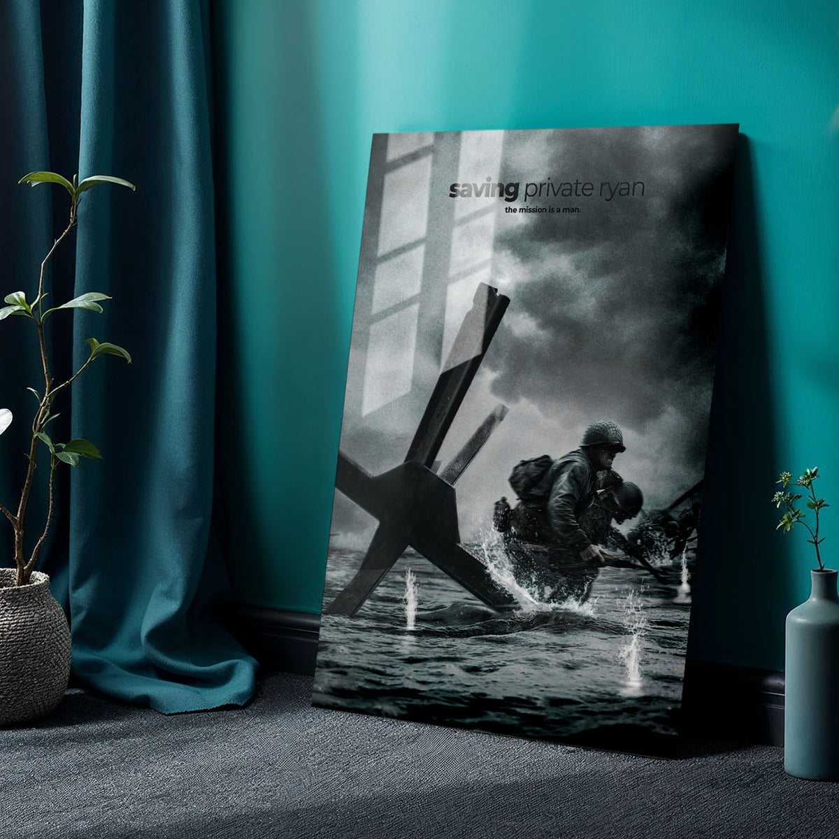 Flex Designs Metal Poster Saving Private Ryan Cinematic 24 x 36" Home Goods - Movie 1998 Movie Metal Poster