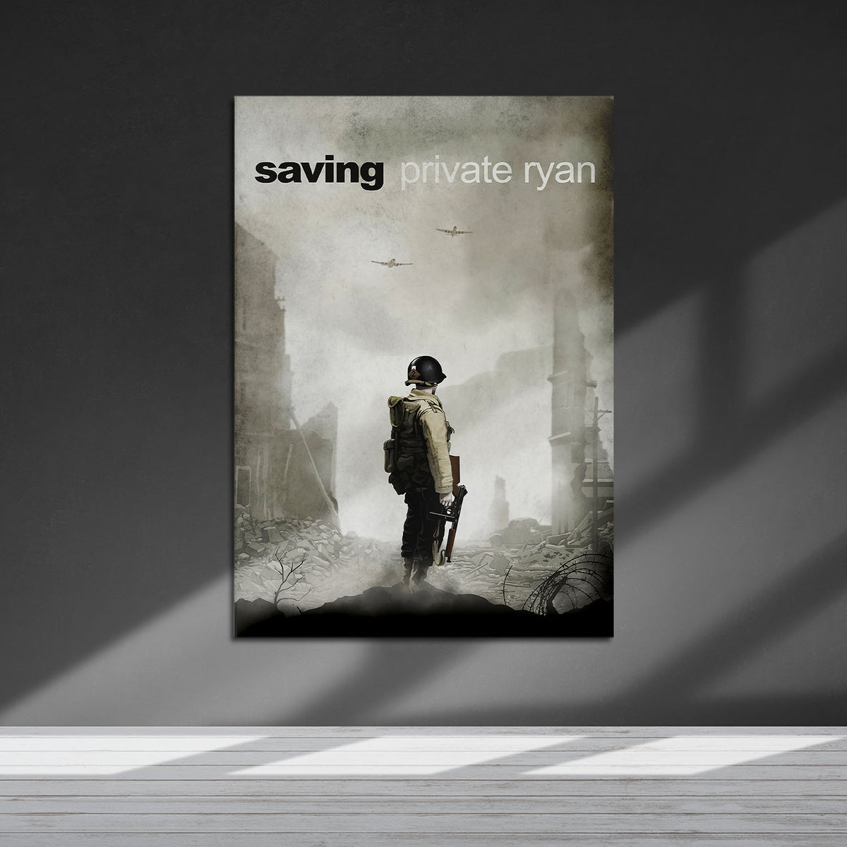 Flex Designs Metal Poster Saving Private Ryan Minimalist 5 x 7" Home Goods - Movie 1998 Movie Metal Poster