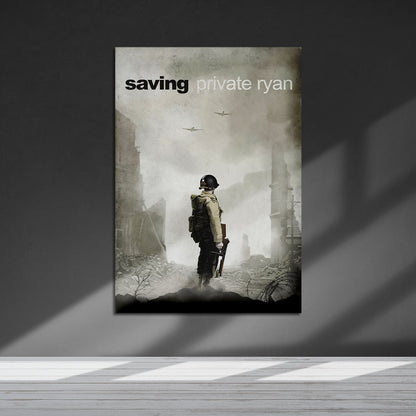 Flex Designs Metal Poster Saving Private Ryan Minimalist 5 x 7" Home Goods - Movie 1998 Movie Metal Poster