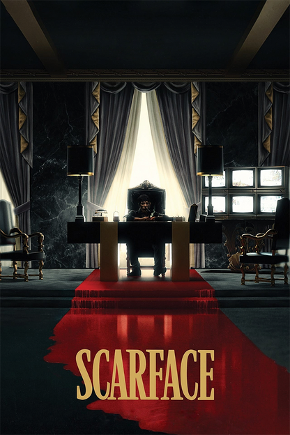 Flex Designs Metal Poster Scarface Theatrical 11 x 17" Home Goods - Movie 1983 Movie Metal Poster