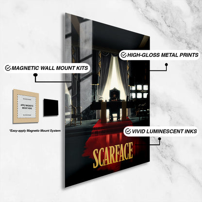 Flex Designs Metal Poster Scarface Theatrical 16 x 24" Home Goods - Movie 1983 Movie Metal Poster