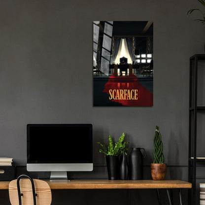 Flex Designs Metal Poster Scarface Theatrical 24 x 36" Home Goods - Movie 1983 Movie Metal Poster
