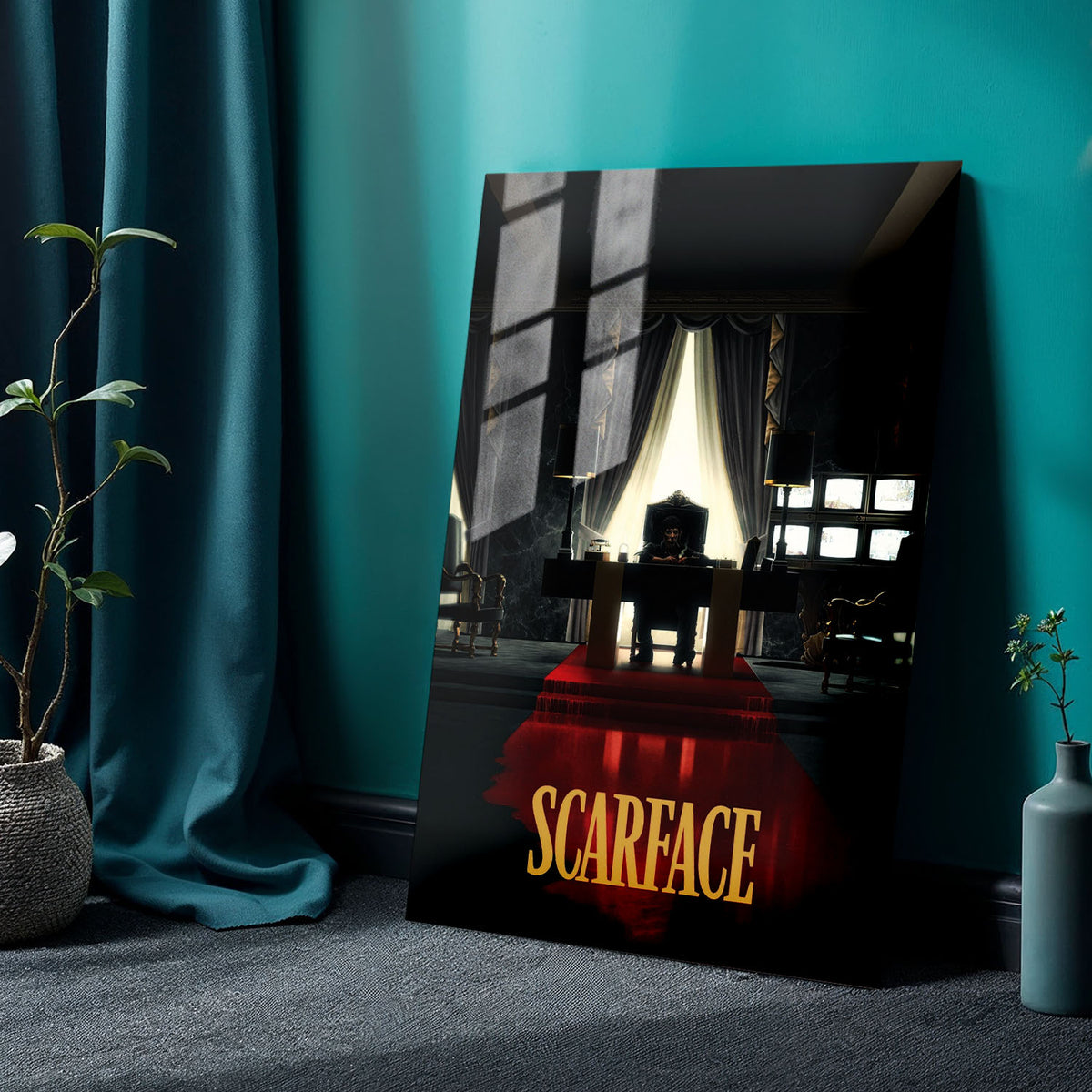 Flex Designs Metal Poster Scarface Theatrical 24 x 36" Home Goods - Movie 1983 Movie Metal Poster