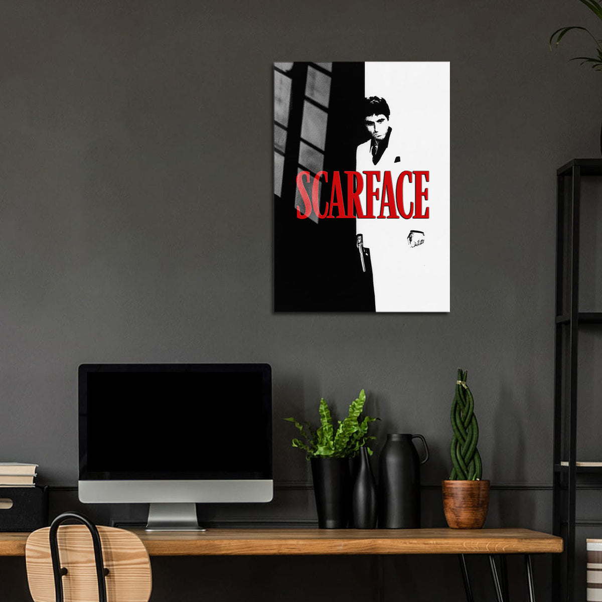 Flex Designs Metal Poster Scarface 24 x 36" Home Goods - Movie 1983 Movie Metal Poster