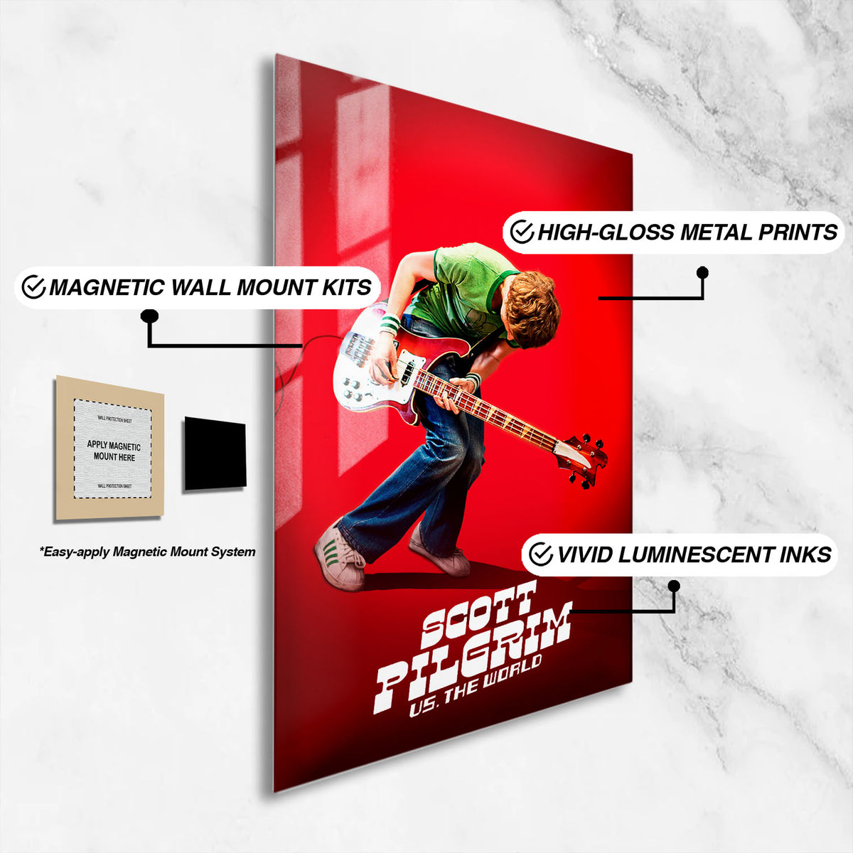 Flex Designs Metal Poster Scott Pilgrim vs the World C 16 x 24" Home Goods - Movie 2010 Movie Metal Poster