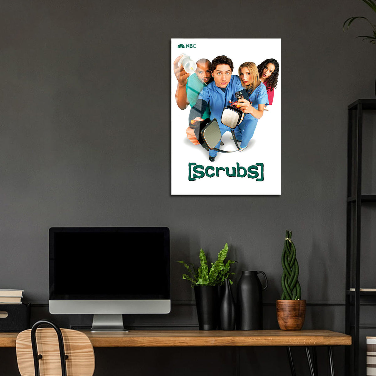 Flex Designs Metal Poster Scrubs Cover 24 x 36" Home Goods - TV Show 2001 TV Show Metal Poster