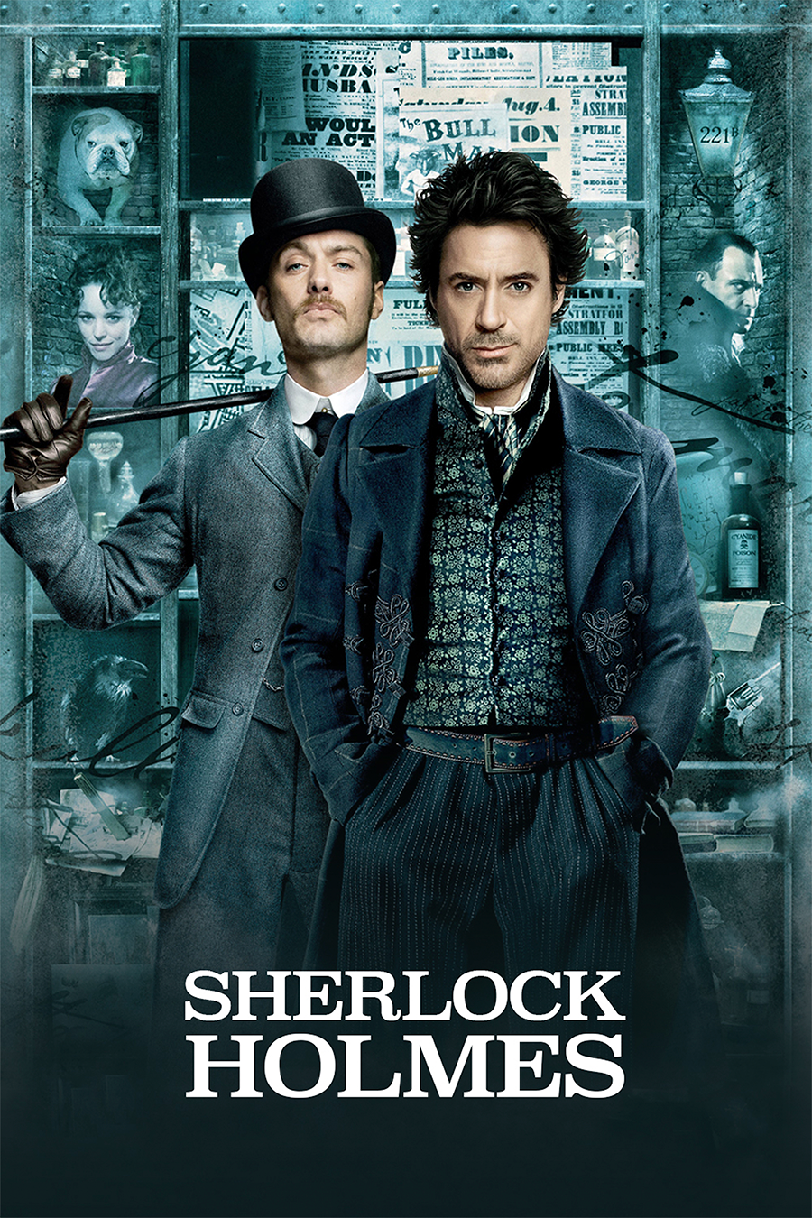 Flex Designs Metal Poster Sherlock Holmes 11 x 17" Home Goods - Movie 2009 Movie Metal Poster