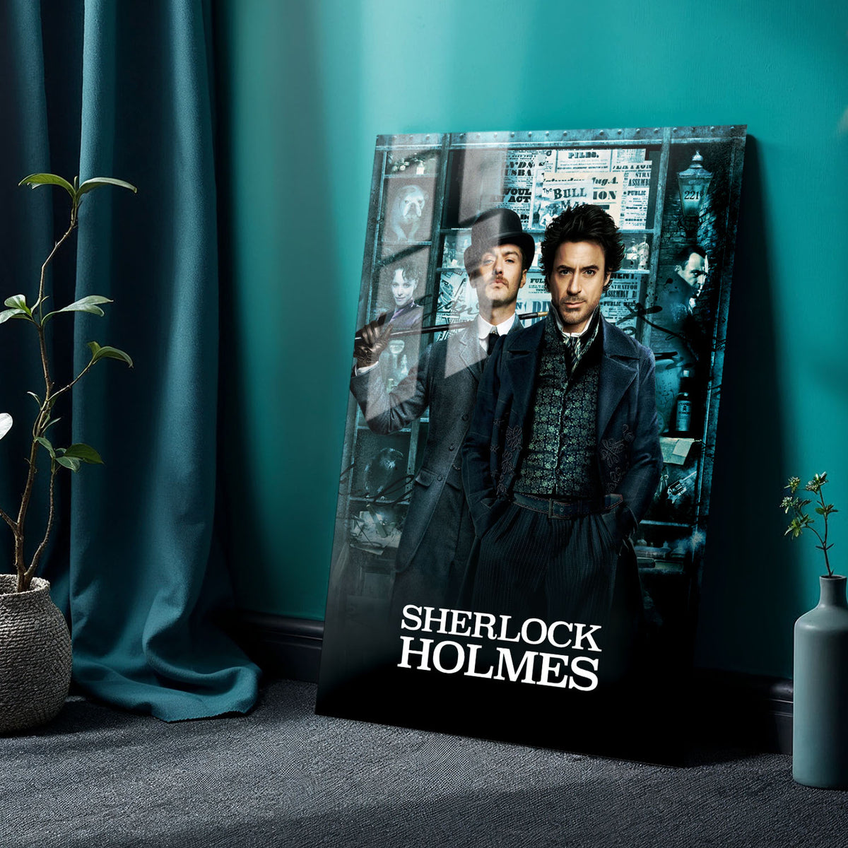 Flex Designs Metal Poster Sherlock Holmes 24 x 36" Home Goods - Movie 2009 Movie Metal Poster