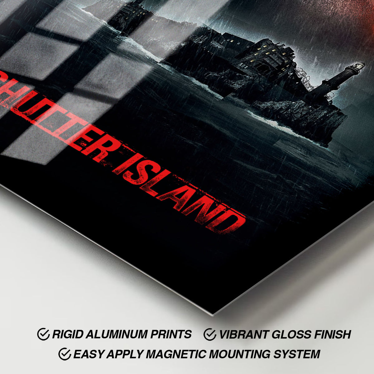 Flex Designs Metal Poster Shutter Island 11 x 17" Home Goods - Movie 2010 Movie Metal Poster