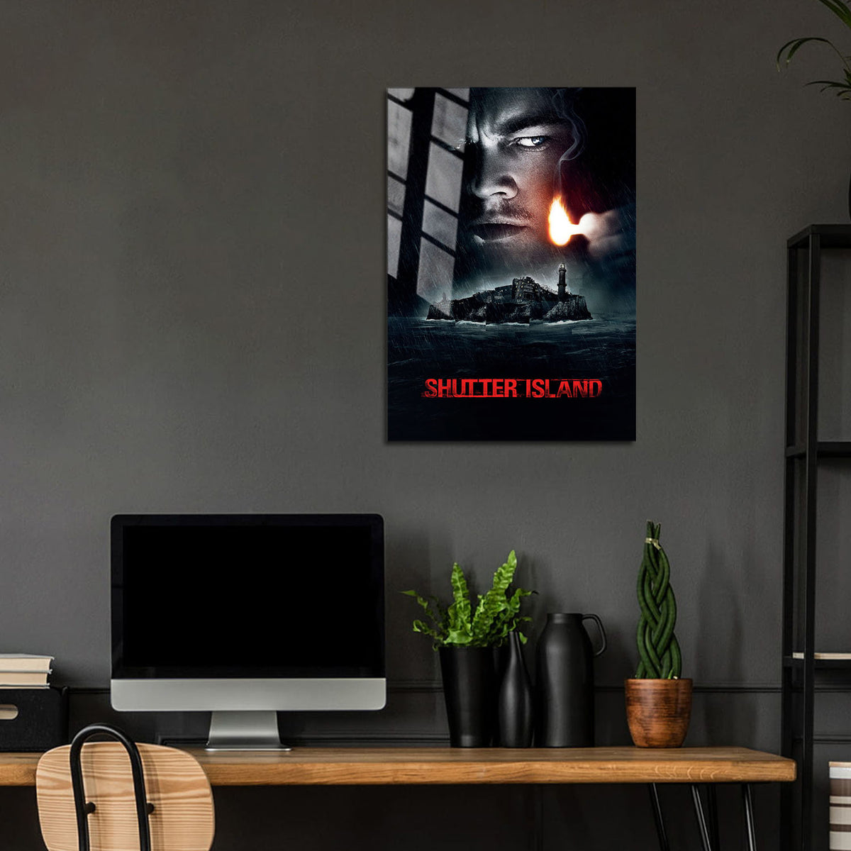 Flex Designs Metal Poster Shutter Island 24 x 36" Home Goods - Movie 2010 Movie Metal Poster