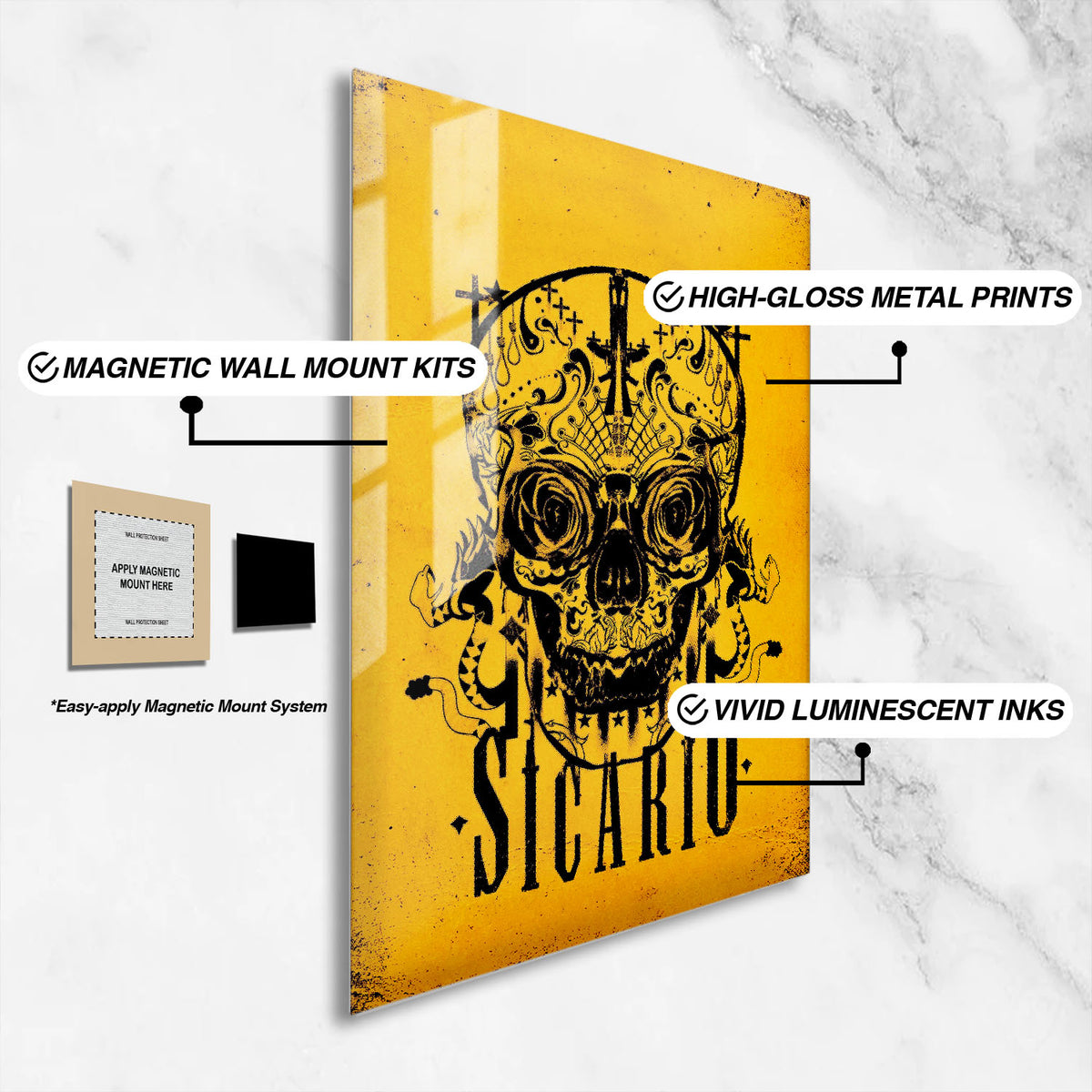 Flex Designs Metal Poster Sicario Sketch 16 x 24" Home Goods - Movie 2015 Movie Metal Poster