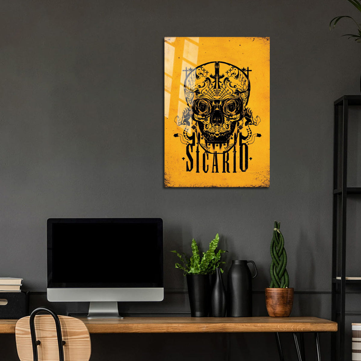 Flex Designs Metal Poster Sicario Sketch 24 x 36" Home Goods - Movie 2015 Movie Metal Poster