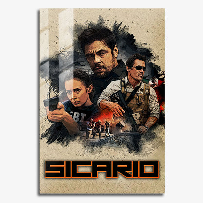 Flex Designs Metal Poster Sicario 11 x 17" Home Goods - Movie 2015 Movie Metal Poster