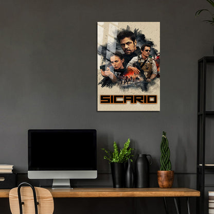Flex Designs Metal Poster Sicario 24 x 36" Home Goods - Movie 2015 Movie Metal Poster