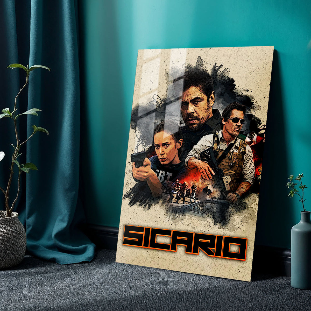 Flex Designs Metal Poster Sicario 24 x 36" Home Goods - Movie 2015 Movie Metal Poster
