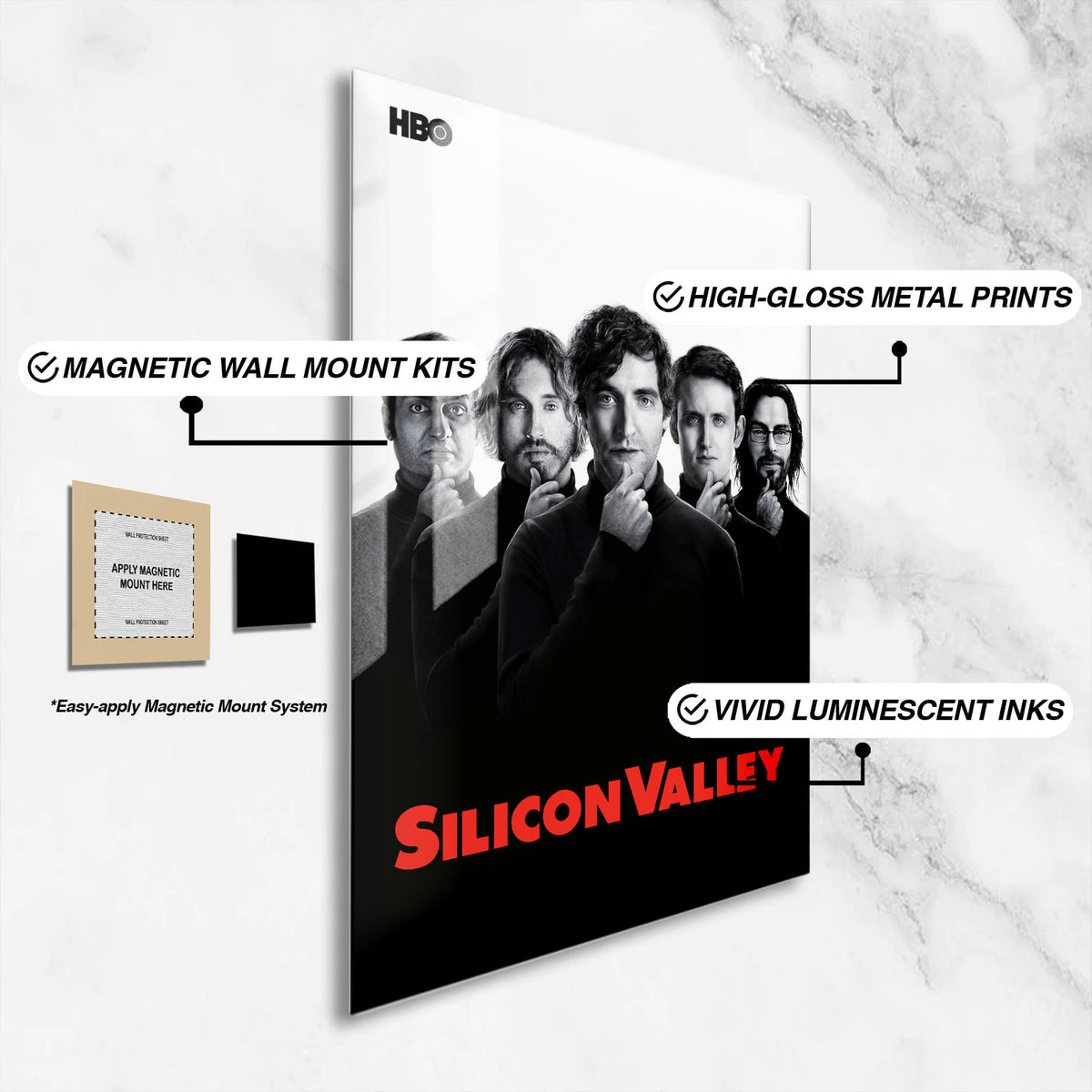Flex Designs Metal Poster Silicon Valley 16 x 24" Home Goods - TV Show 2014 TV Show Metal Poster
