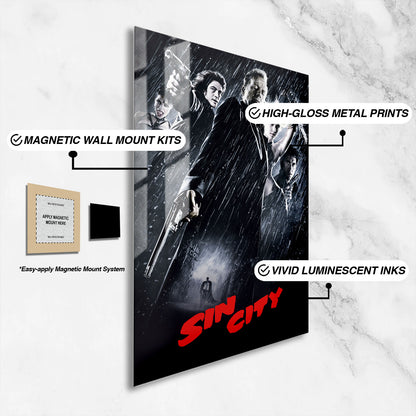 Flex Designs Metal Poster Sin City 16 x 24" Home Goods - Movie 2005 Movie Metal Poster