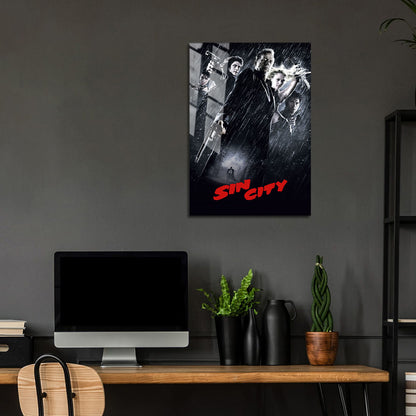 Flex Designs Metal Poster Sin City 24 x 36" Home Goods - Movie 2005 Movie Metal Poster