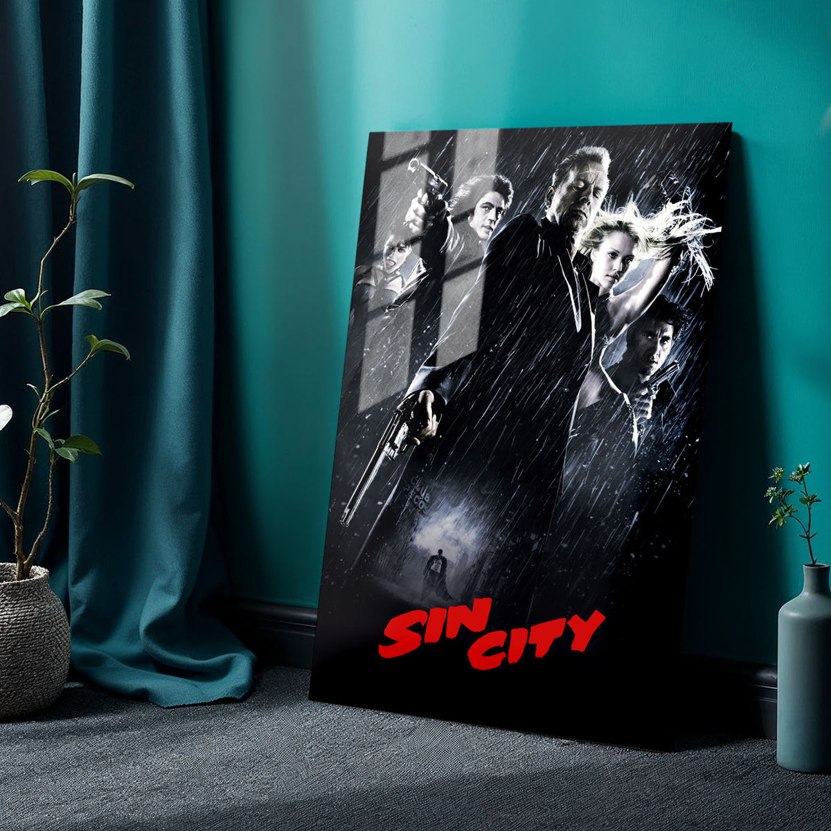 Flex Designs Metal Poster Sin City 24 x 36" Home Goods - Movie 2005 Movie Metal Poster
