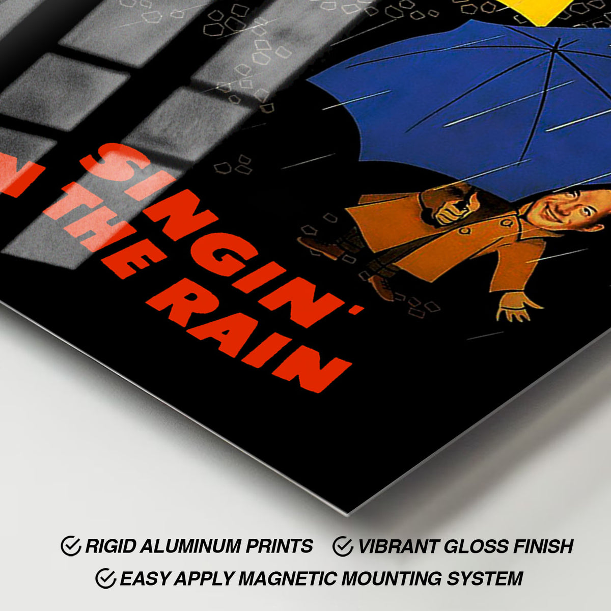 Flex Designs Metal Poster Singin' in the Rain Sketch 11 x 17" Home Goods - Movie 1952 Movie Metal Poster