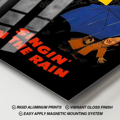 Flex Designs Metal Poster Singin' in the Rain Sketch 11 x 17" Home Goods - Movie 1952 Movie Metal Poster