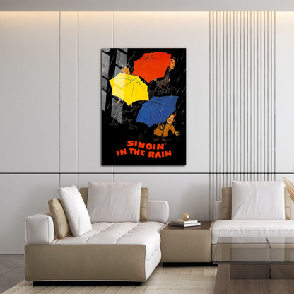 Flex Designs Metal Poster Singin' in the Rain Sketch 16 x 24" Home Goods - Movie 1952 Movie Metal Poster