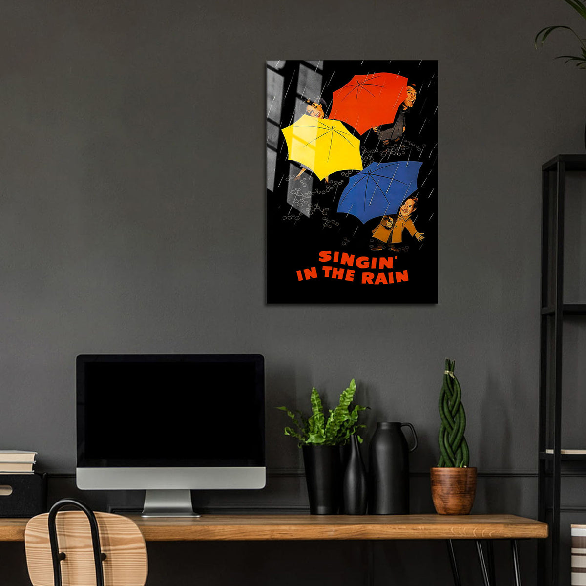 Flex Designs Metal Poster Singin' in the Rain Sketch 24 x 36" Home Goods - Movie 1952 Movie Metal Poster