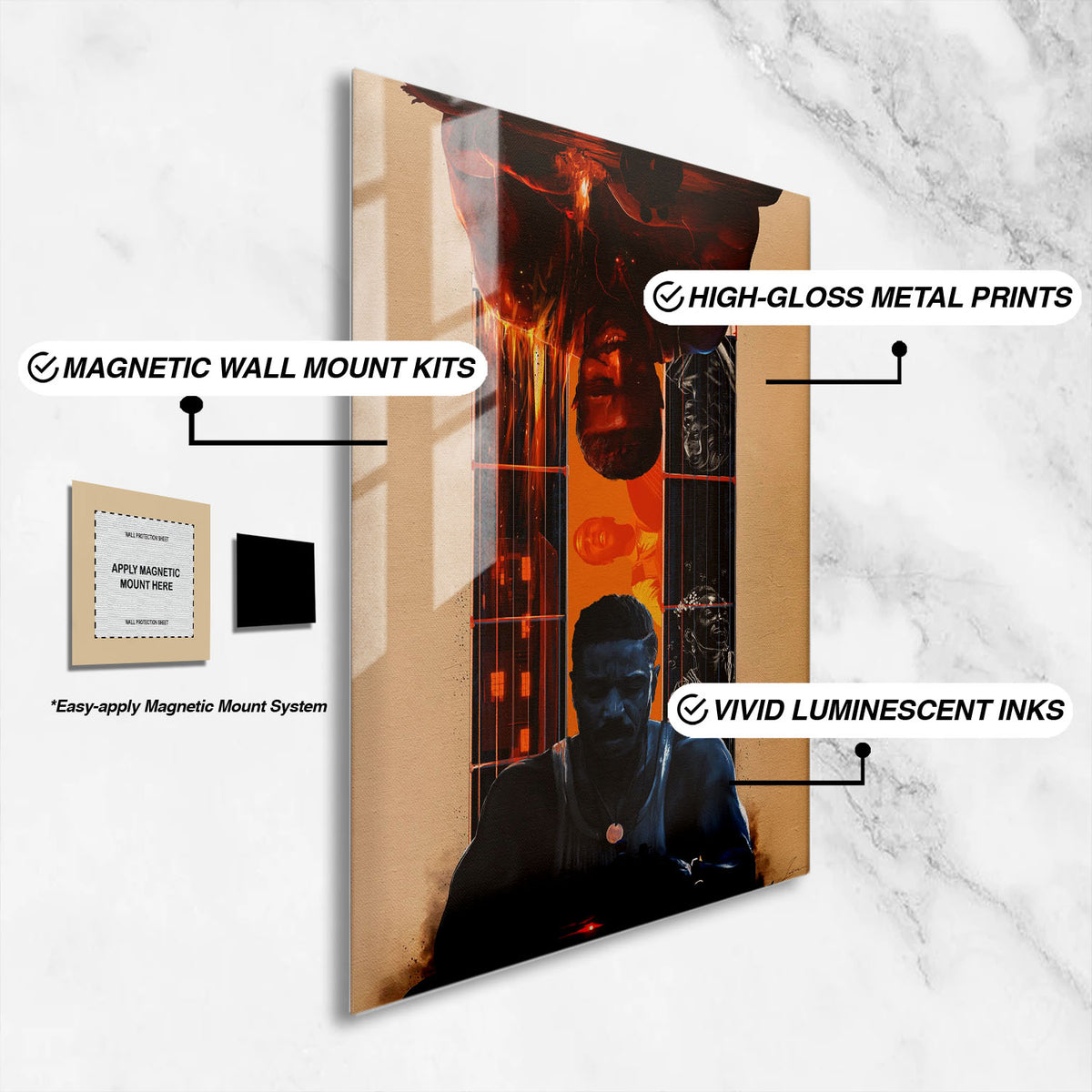Flex Designs Metal Poster Sinners Twins 16 x 24" Home Goods - Movie 2025 Movie Metal Poster