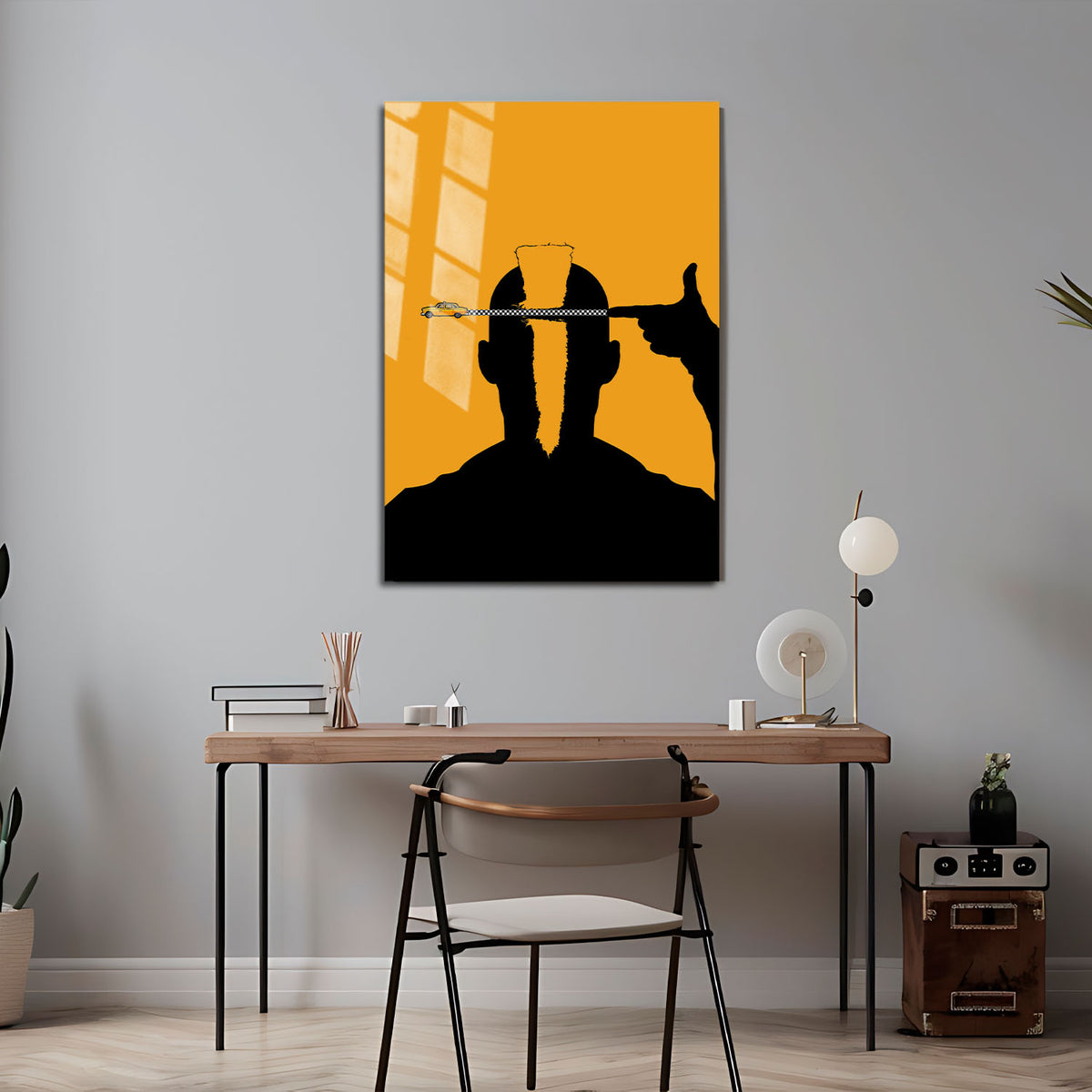 Flex Designs Metal Poster Taxi Driver Sketch 5 x 7" Home Goods - Movie 1976 Movie Metal Poster