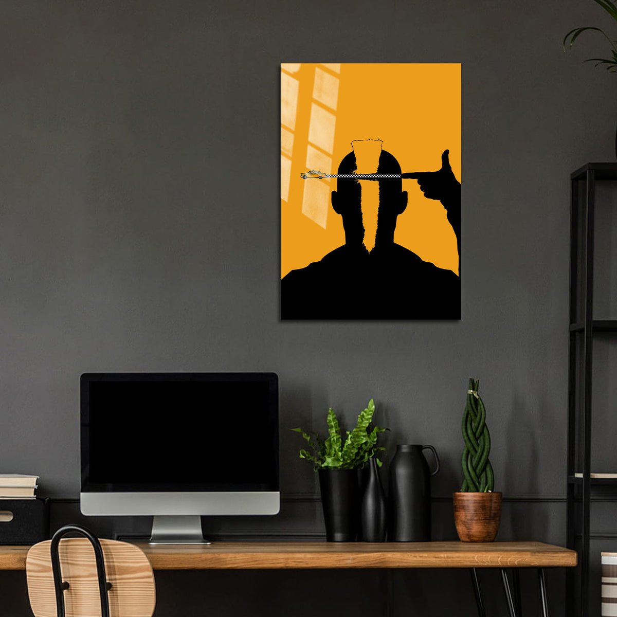 Flex Designs Metal Poster Taxi Driver Sketch 24 x 36" Home Goods - Movie 1976 Movie Metal Poster