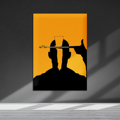 Flex Designs Metal Poster Taxi Driver Sketch 5 x 7" Home Goods - Movie 1976 Movie Metal Poster