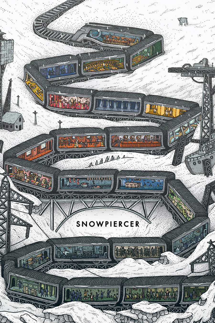 Flex Designs Metal Poster Snowpiercer 11 x 17" Home Goods - Movie 2013 Movie Metal Poster