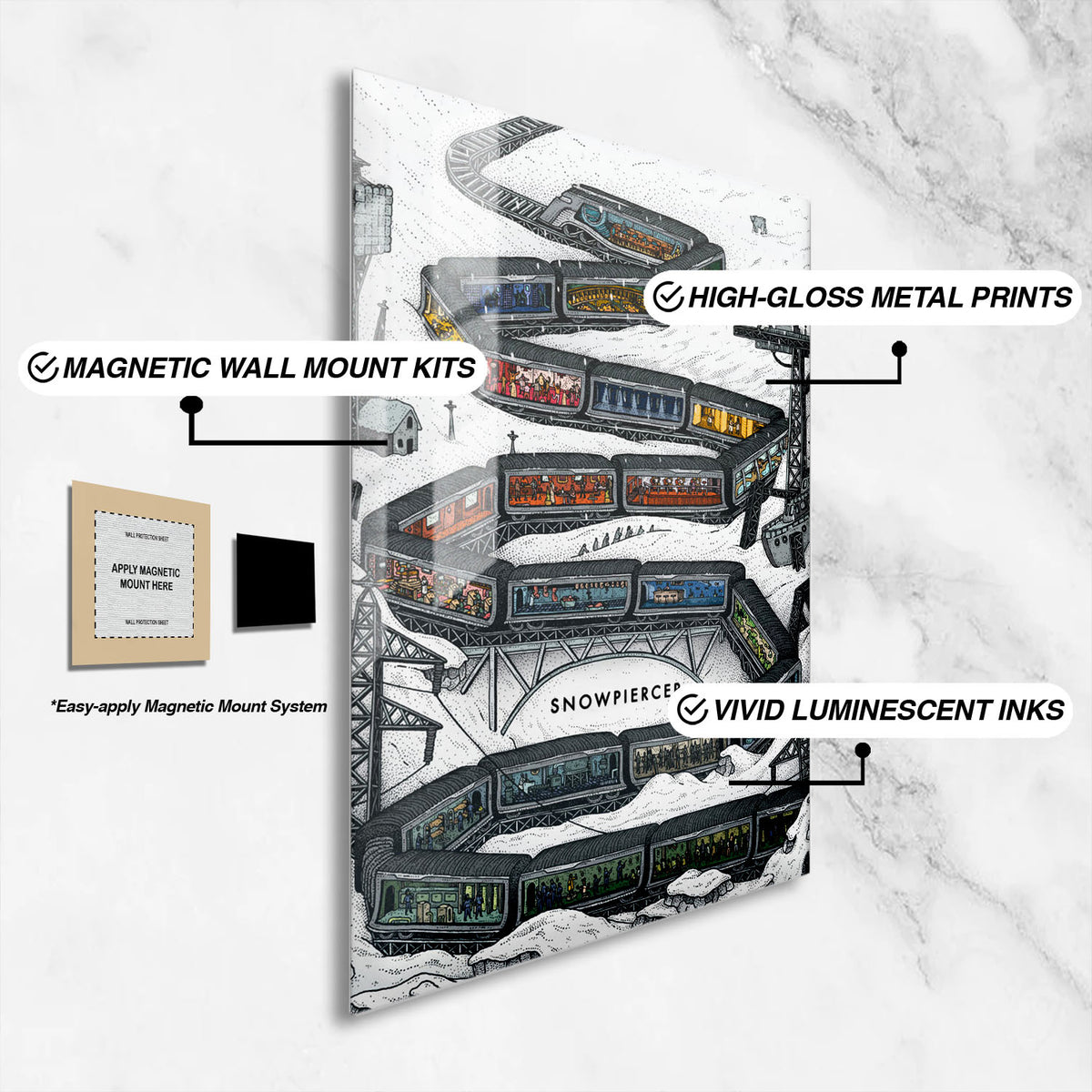 Flex Designs Metal Poster Snowpiercer 16 x 24" Home Goods - Movie 2013 Movie Metal Poster