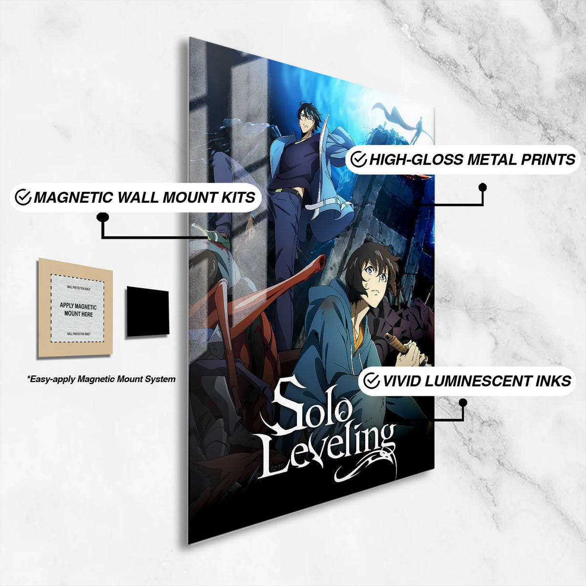 Flex Designs Metal Poster Solo Leveling Cover 16 x 24" Home Goods - TV Show 2024 TV Show Metal Poster