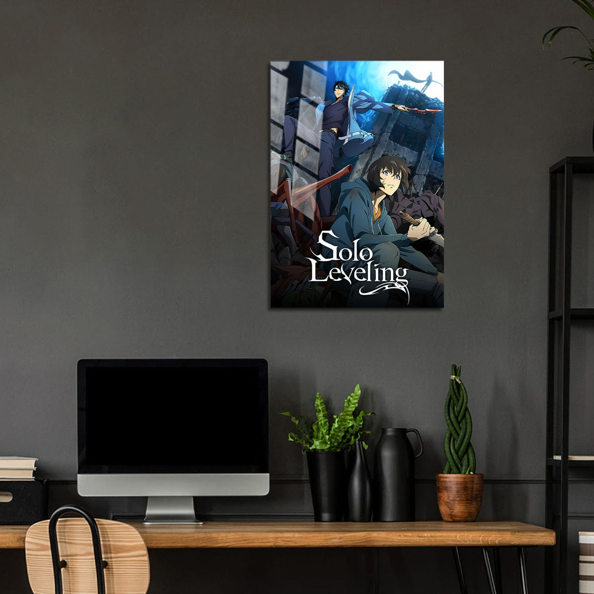 Flex Designs Metal Poster Solo Leveling Cover 24 x 36" Home Goods - TV Show 2024 TV Show Metal Poster