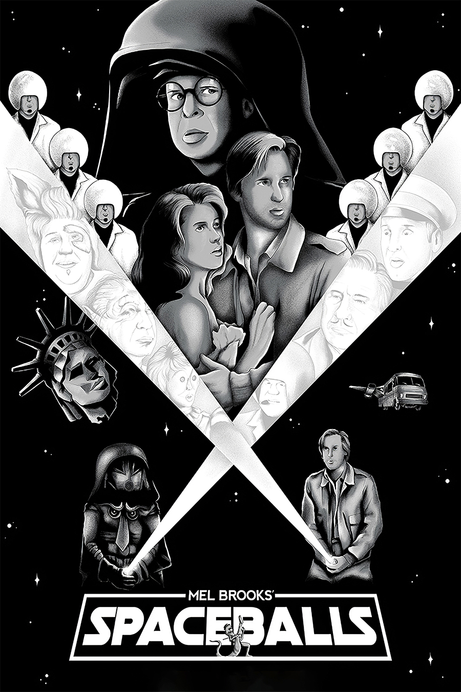Flex Designs Metal Poster Spaceballs 11 x 17" Home Goods - Movie 1987 Movie Metal Poster