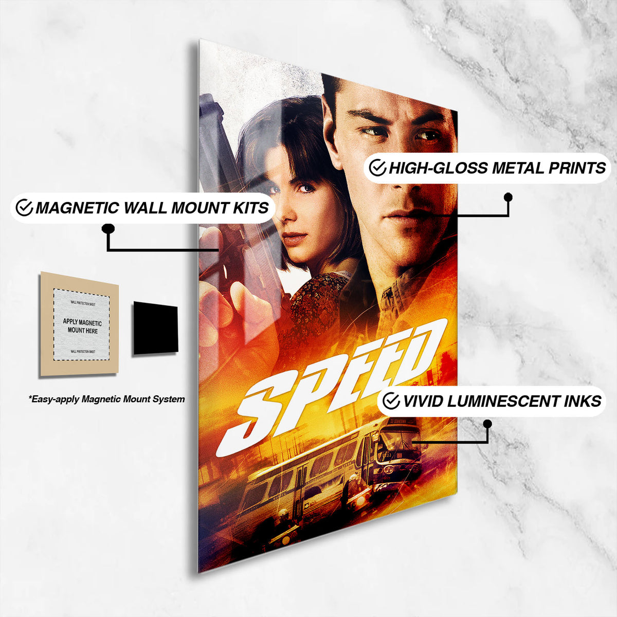 Flex Designs Metal Poster Speed 16 x 24" Home Goods - Movie 1994 Movie Metal Poster