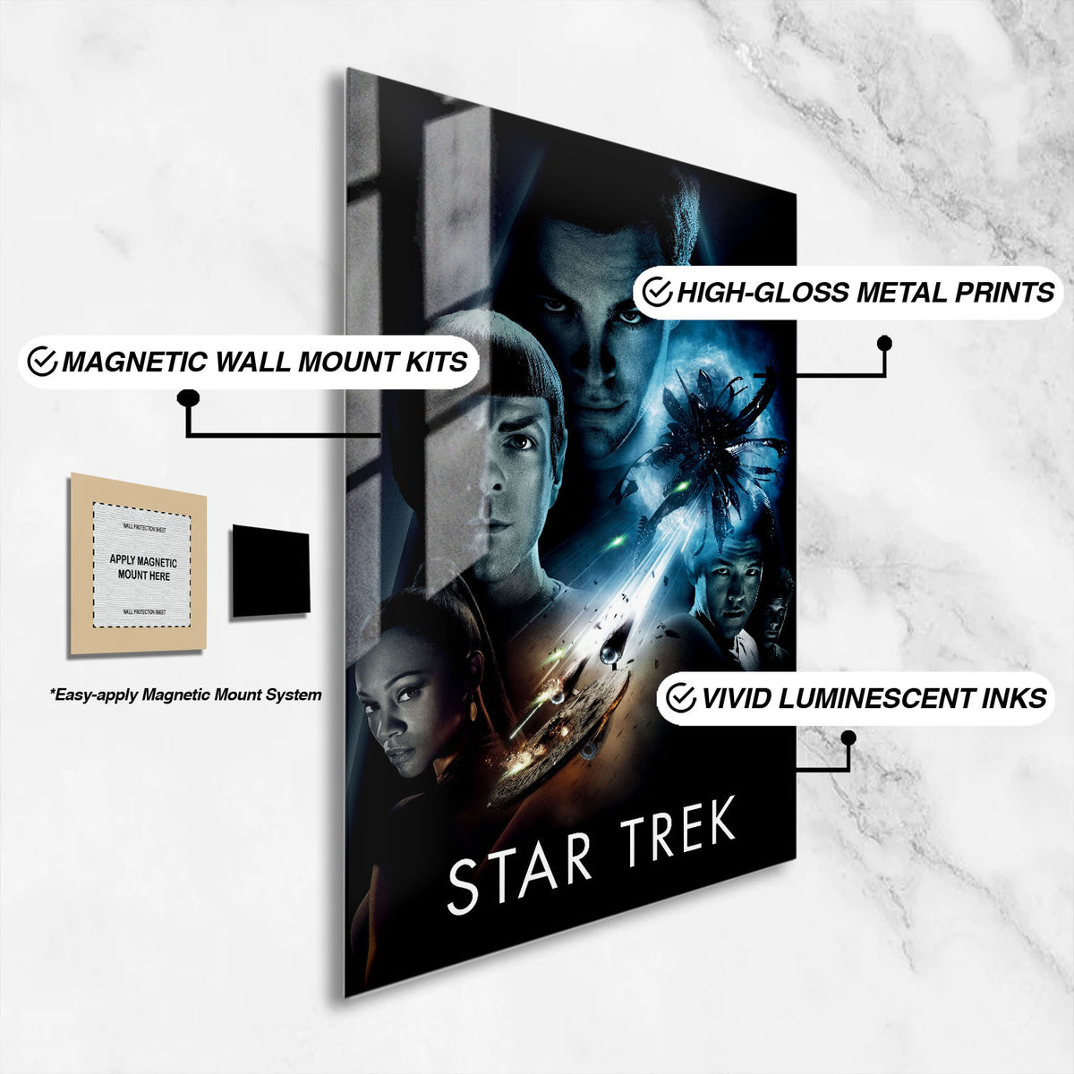 Flex Designs Metal Poster Star Trek Alternate 16 x 24" Home Goods - Movie 2009 Movie Metal Poster