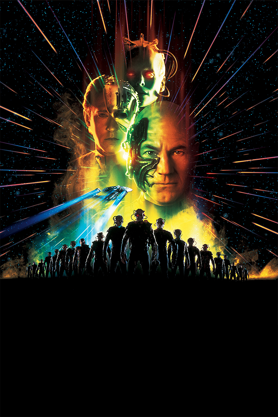 Flex Designs Metal Poster Star Trek First Contact Key Art 11 x 17" Home Goods - Movie 1996 Movie Metal Poster